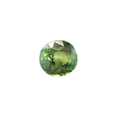 2.01ct Saphir GIA Certified Natural Green Natural Oval Cut Untreated 7.4x6.8mm