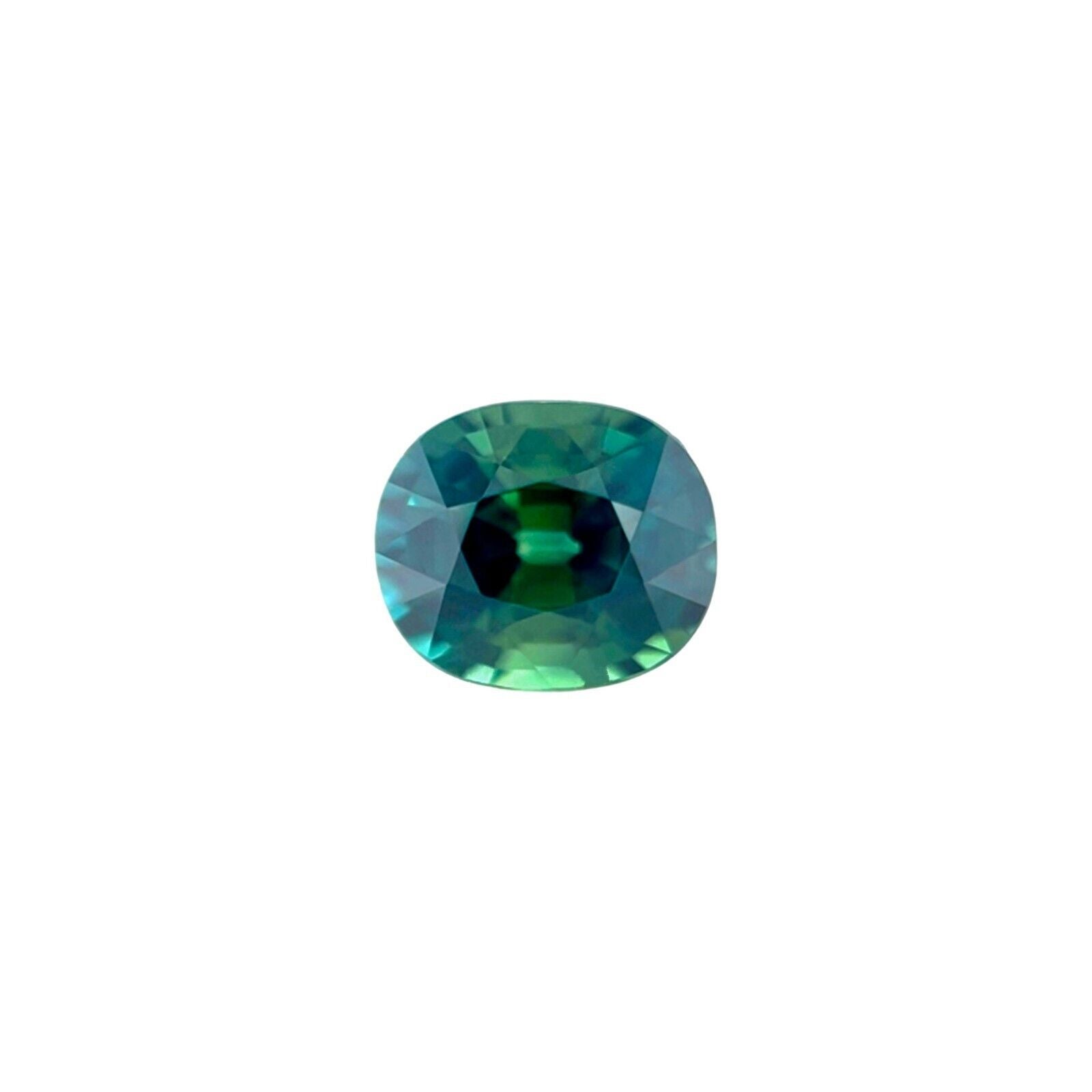 GIA Certified 1.26ct Teal Green Blue Untreated Sapphire 6.3x5.3mm Oval Cut Gem