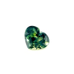 1.65ct Natural Sapphire Vivid Blue Green Unique Heart Cut Rare Gem 7x6mm if