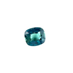 1.08ct GIA Certified Green Blue Teal Untreated Sapphire Natural Cushion Cut Gem (saphir non traité vert bleu sarcelle naturel taille coussin)