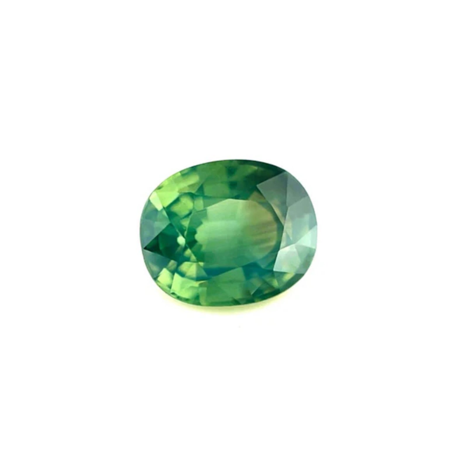2.10ct GIA Certified Untreated Sapphire Thai Green Blue Oval Cut Gem 7.8x6.3mm en vente