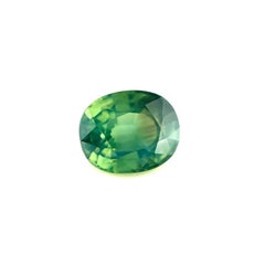 2.10ct GIA Certified Untreated Sapphire Thai Green Blue Oval Cut Gem 7.8x6.3mm