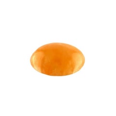 Rare 2.69ct GIA Certified Yellow Orange Jadeite Jade a Grade Oval Cab Untreated