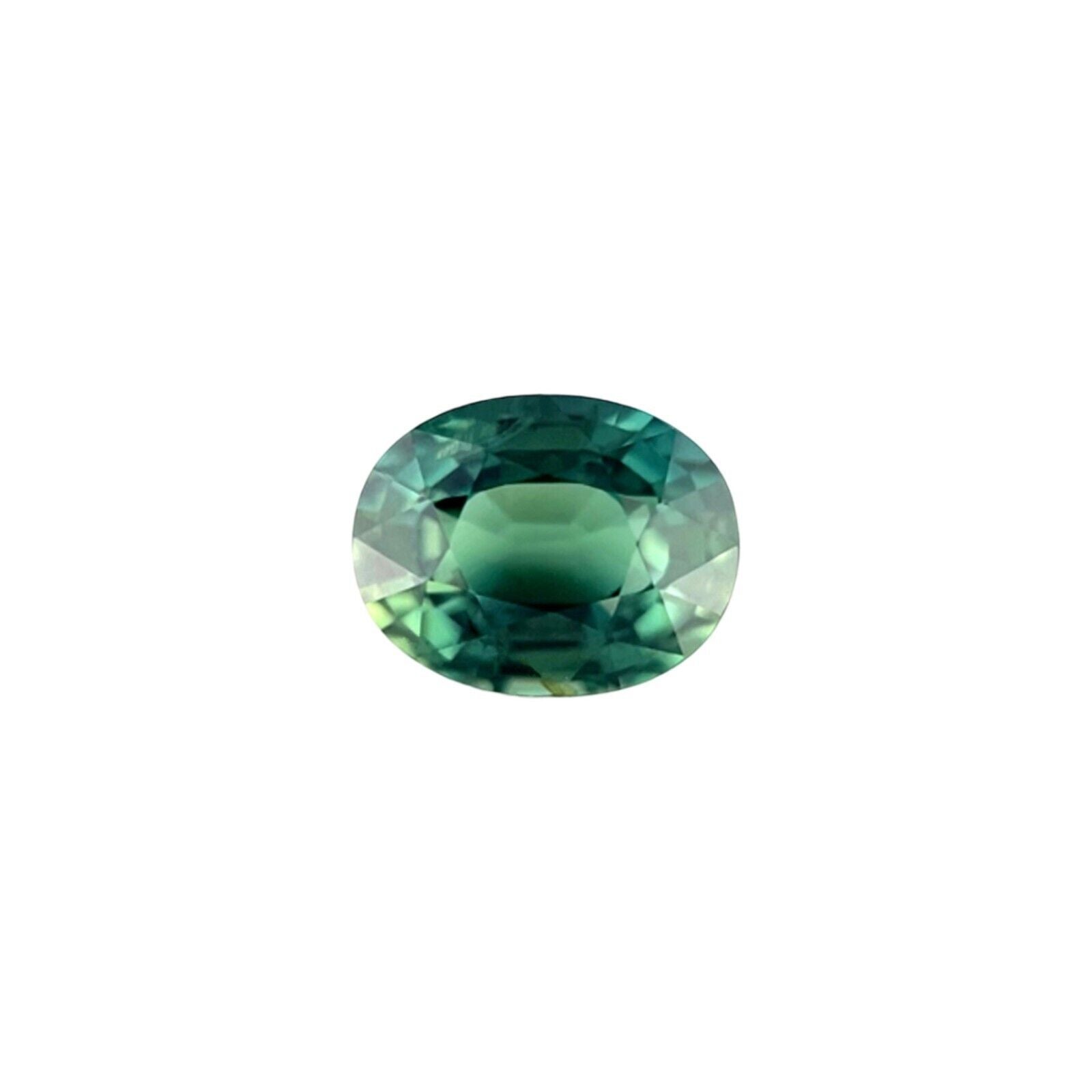 GIA zertifiziert 1,12ct Grün Blau Natürlicher Saphir 6,7x5,2mm Oval Schliff Unbehandelt VS