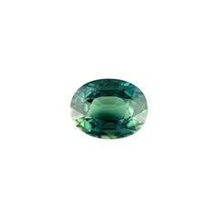 GIA zertifiziert 1,12ct Grün Blau Natürlicher Saphir 6,7x5,2mm Oval Schliff Unbehandelt VS