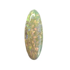Natural White Australian Coober Pedy Opal Cabochon 19x6.9mm Loose Gemstone Natural White Australian Coober Pedy Opal Cabochon 19x6.9mm Loose Gemstone