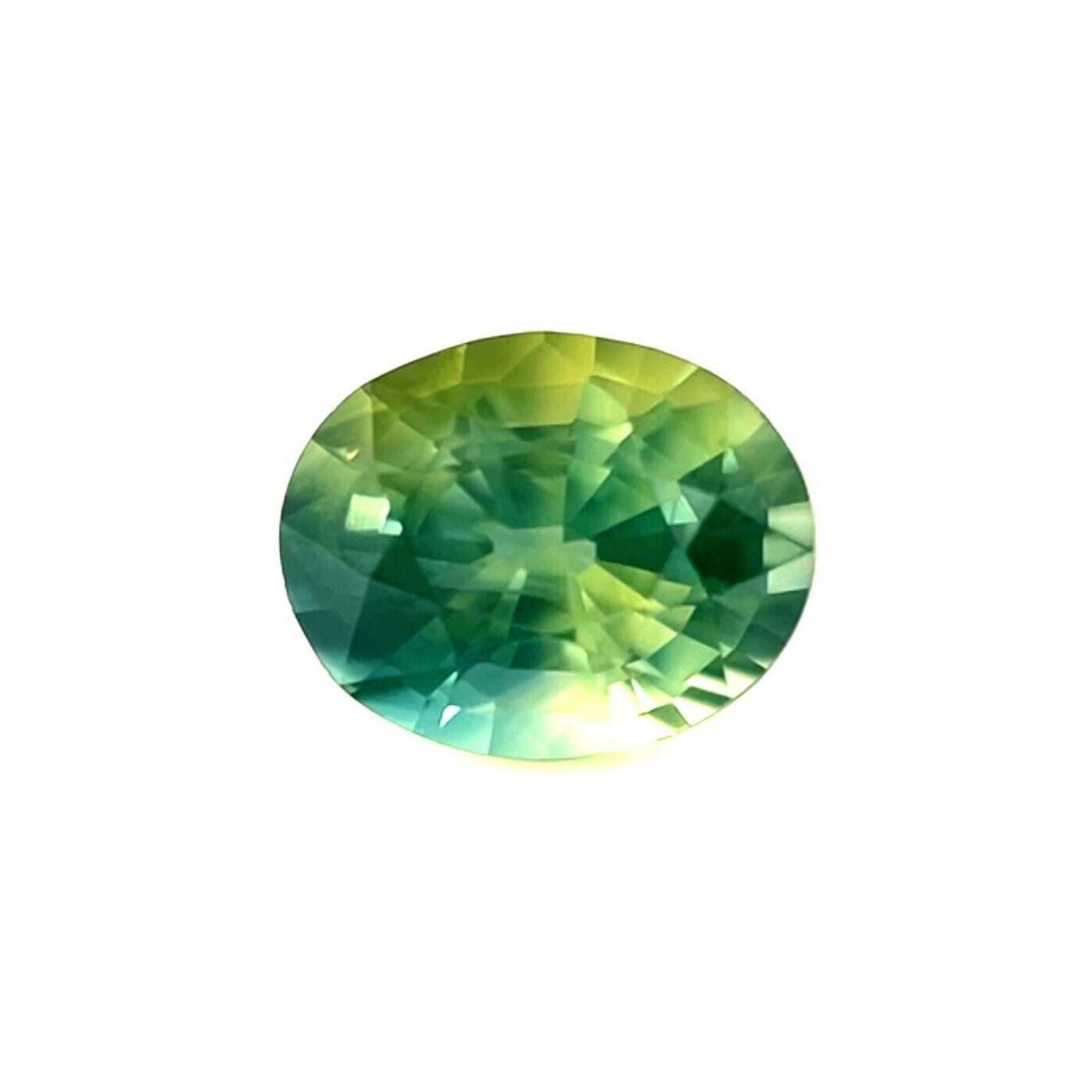 Unique 2.02ct Parti Colour Australian Sapphire Blue Green Oval Cut Gem 8.2x6.6mm
