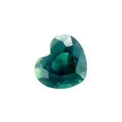 Australia Sapphire 1.89ct Natural Deep Green Blue Heart Cut Gem 7.6x6.8mm