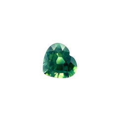 1,14ct Zaffiro verde naturale certificato GRA non trattato Gemma taglio cuore 6,7x6mm