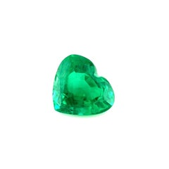 GIA Certified 2.00ct Natural Vivid Green Emerald Heart Cut 7.8x8.9mm Rare Gem