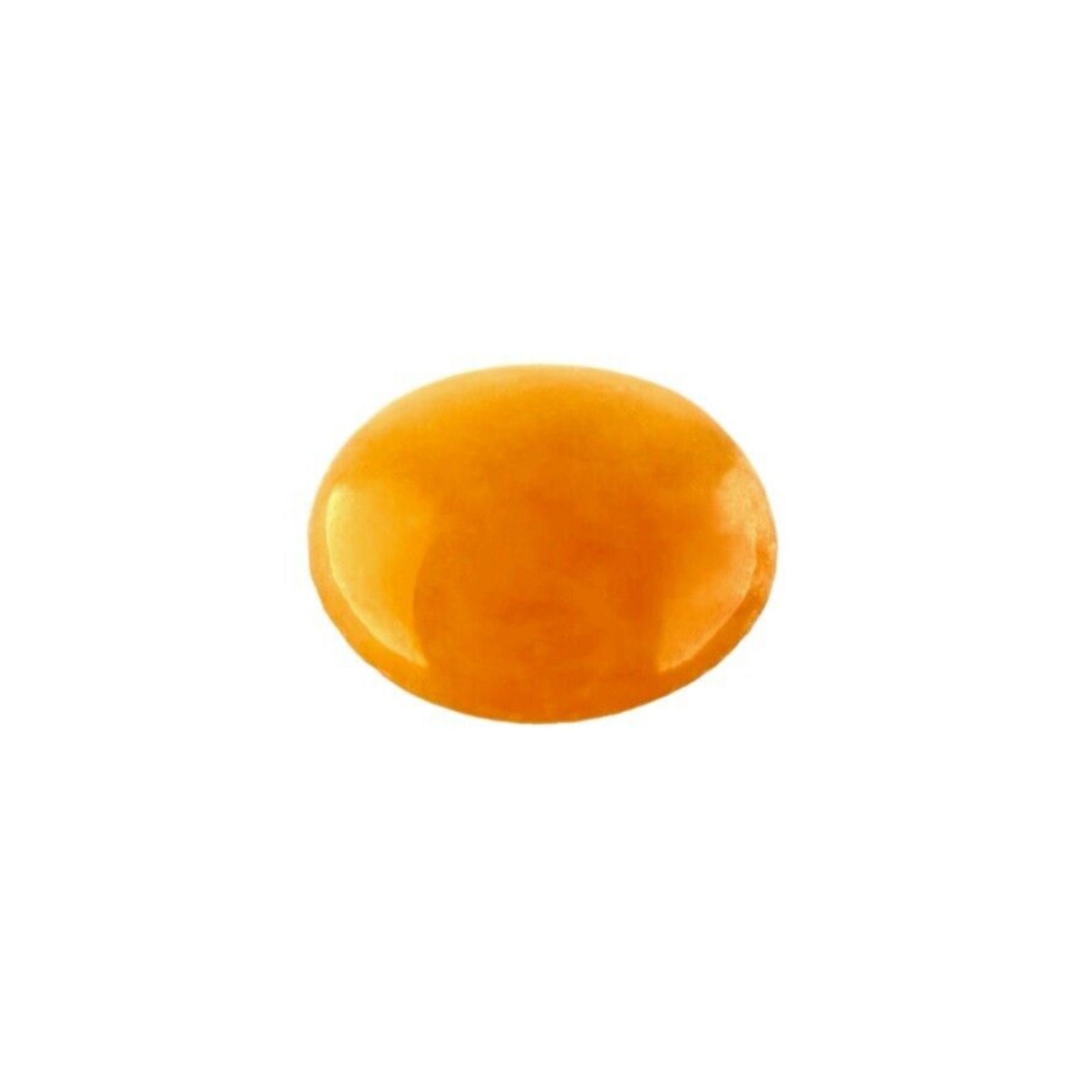 Rara gema ovalada de cabujón de jadeíta de grado "a" de 2,79 ct certificada por el GIA de color amarillo anaranjado