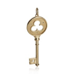 Tiffany & Co. Yellow Gold Diamond Clover Key Pendant