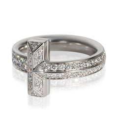 Tiffany & Co. White Gold Diamond Tiffany T T1 Ring