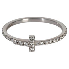 Tiffany & Co. White Gold Diamond Tiffany T Wire Ring