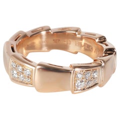BVLGARI Serpenti Mode-Ring aus 18 Karat Roségold 0,34 Karat