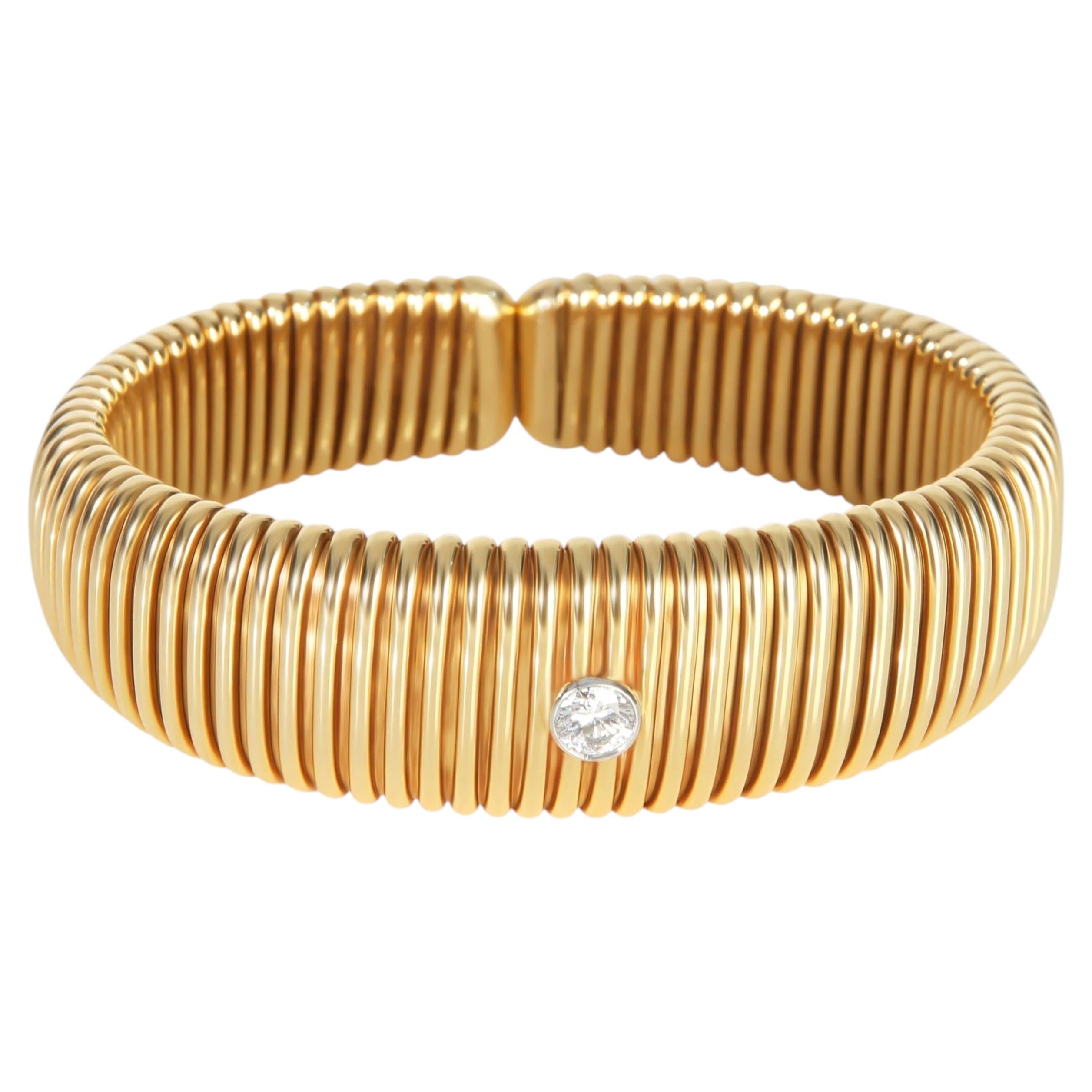 Tiffany & Co. Yellow Gold Diamond Vintage Tubogas Bracelet