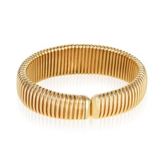 Tiffany & Co. Yellow Gold Diamond Vintage Tubogas Bracelet