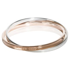 Tiffany & Co. Rose Gold & Sterling Silver 1837 Interlocking Bracelet