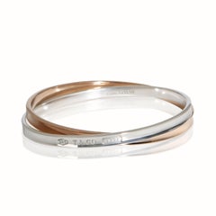 Tiffany & Co. Rose Gold & Sterling Silver 1837 Interlocking Bracelet