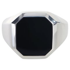 David Yurman Signetring aus Sterlingsilber mit Onyx im Streamline-Design