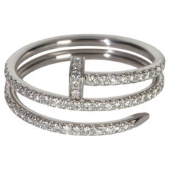 Cartier White Gold Diamond Small Model Double Juste Un Clou Ring