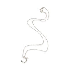 Tiffany & Co. Sterling Silver Diamond Elsa Peretti Alphabet Initial C Pendant
