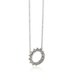 Tiffany & Co. Platinum Diamond Open Circle Pendant