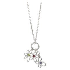 Tiffany & Co. Sterling Silver Flower, Butterfly & Dragonfly Charm Pendant