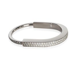 Tiffany & Co. White Gold Diamond Lock Bracelet, X-Small