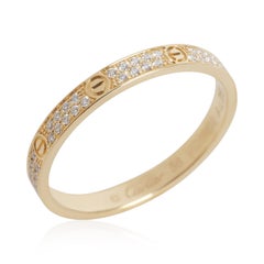 Cartier Yellow Gold Diamond Mini Model Love Ring