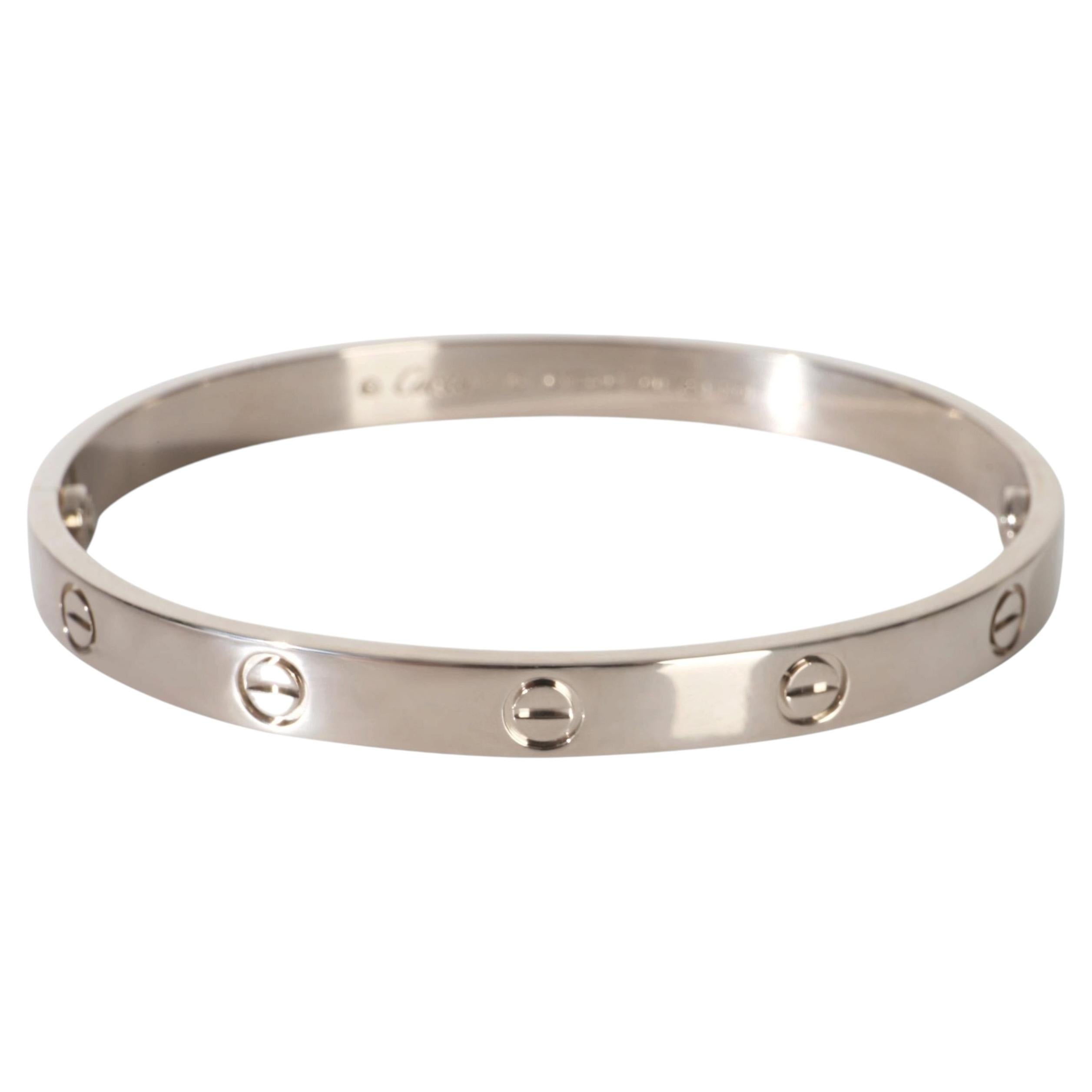 Cartier White Gold  Love Bracelet For Sale