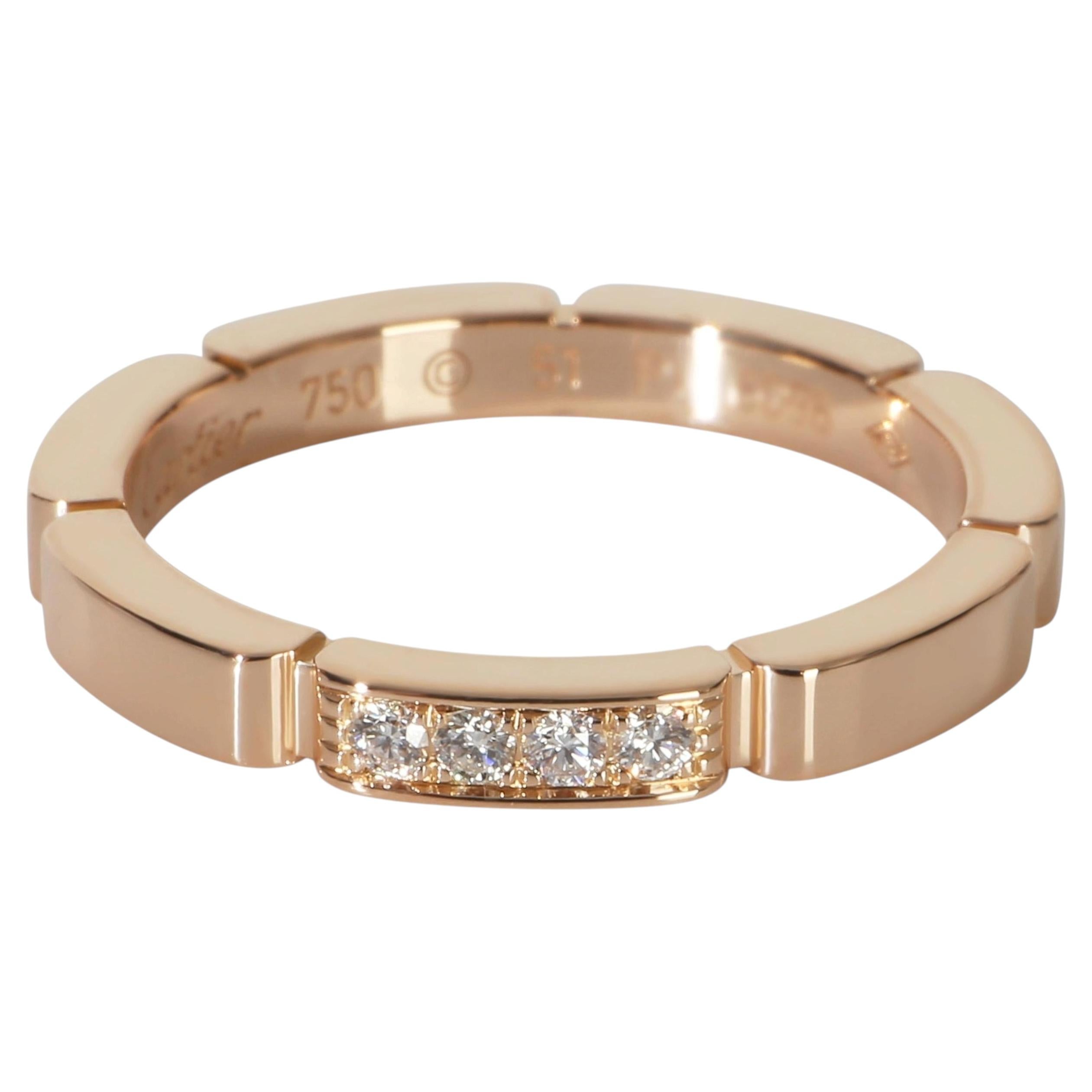 Cartier Rose Gold Diamond Maillon Panthere Band
