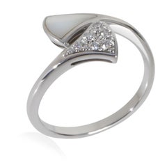 BVLGARI White Gold Mother Of Pearl and Diamond Diva's Dream Ring