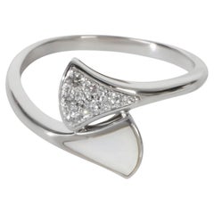 BVLGARI White Gold Mother Of Pearl and Diamond Diva's Dream Ring