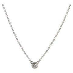 Tiffany & Co. Sterling Silver Diamond Elsa Peretti Diamond By The Yard Pendant