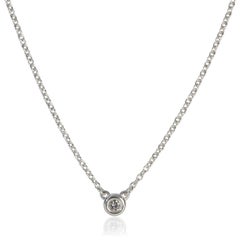Tiffany & Co. Sterling Silver Diamond Elsa Peretti Diamond By The Yard Pendant