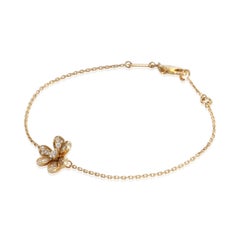 Van Cleef & Arpels Yellow Gold Diamond Mini Model Frivole Bracelet