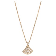 BVLGARI Rose Gold Diamond Diva's Dream Pendant
