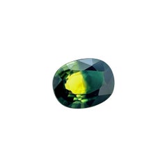 Unique GIA Certified Australian Parti Colour Sapphire 1.37ct Blue Yellow Oval