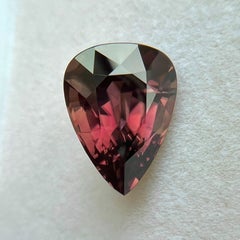 15.93ct GIA Certified Natural Zircon Brown Pink Untreated Pear Cut Rare Gemstone
