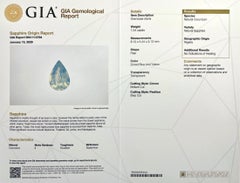 Unique 1.04ct GIA Certified Hazy Blue Yellow Sapphire Unheated 8.1x5.4mm VVS