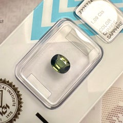 Rare IGI Certified 1.09ct Colour Change Australia Green Blue Sapphire Oval Cut