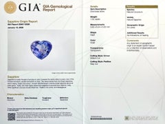 Rare GIA Certified 1.05ct Purple Violet Sapphire Untreated Heart Cut Ceylon Gem