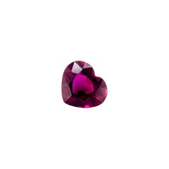 GIA Certified Natural Untreated Ruby Purple Red 0.54ct Heart Cut Gem No Heat