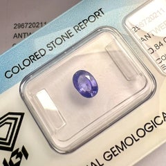 Rare IGI Certified Colour Change Burma Sapphire Vivid Purple Blue 0.84ct Oval