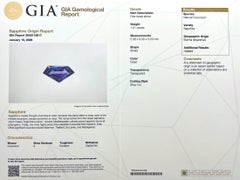 Fine 1.01ct GIA Certified Myanmar Sapphire Purple Violet Fancy Shield Cut Gem