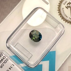 Rare IGI Certified 1.14ct Colour Change Australia Sapphire Unheated Oval Cut