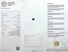 IGI Certified 1.08ct Untreated Australian Deep Blue Sapphire Oval Cut Rare