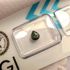 1.03ct Colour Change Australian Sapphire Blue Green Untreated IGI Certified Pear