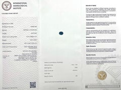 IGI Certified 0.94ct Australian Deep Greenish Blue Sapphire Oval Cut Rare